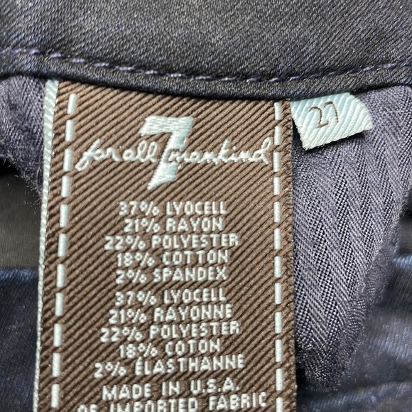 7 for All Mankind The Mid Rise Ankle Skinny, Dark Wash, size 27 - Picture 7 of 13